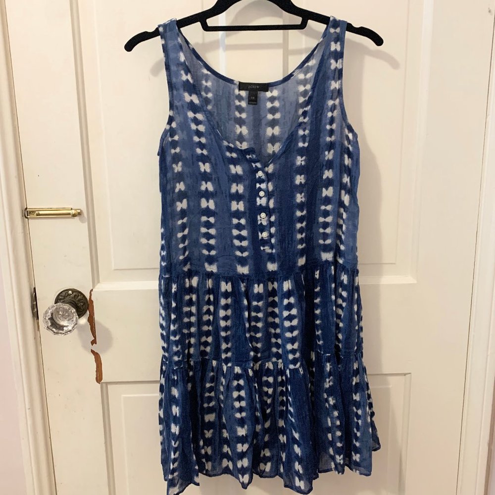 Blue and white swimsuit coverup or sundress